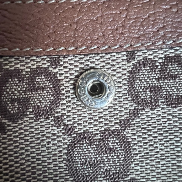 Gucci Monogram Leather and Canvas long wallet - Picture 11 of 12